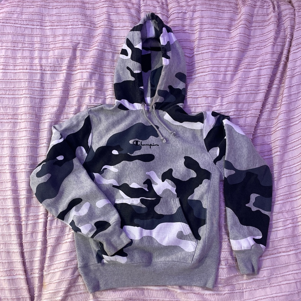 Champion reverse weave camo hoodie